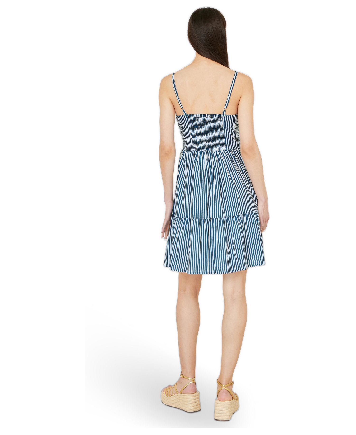 Women's Stripe Cotton Mini Sun Dress