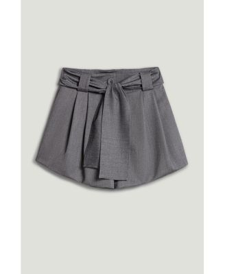 Women's Belted High-Waist Mini Shorts
