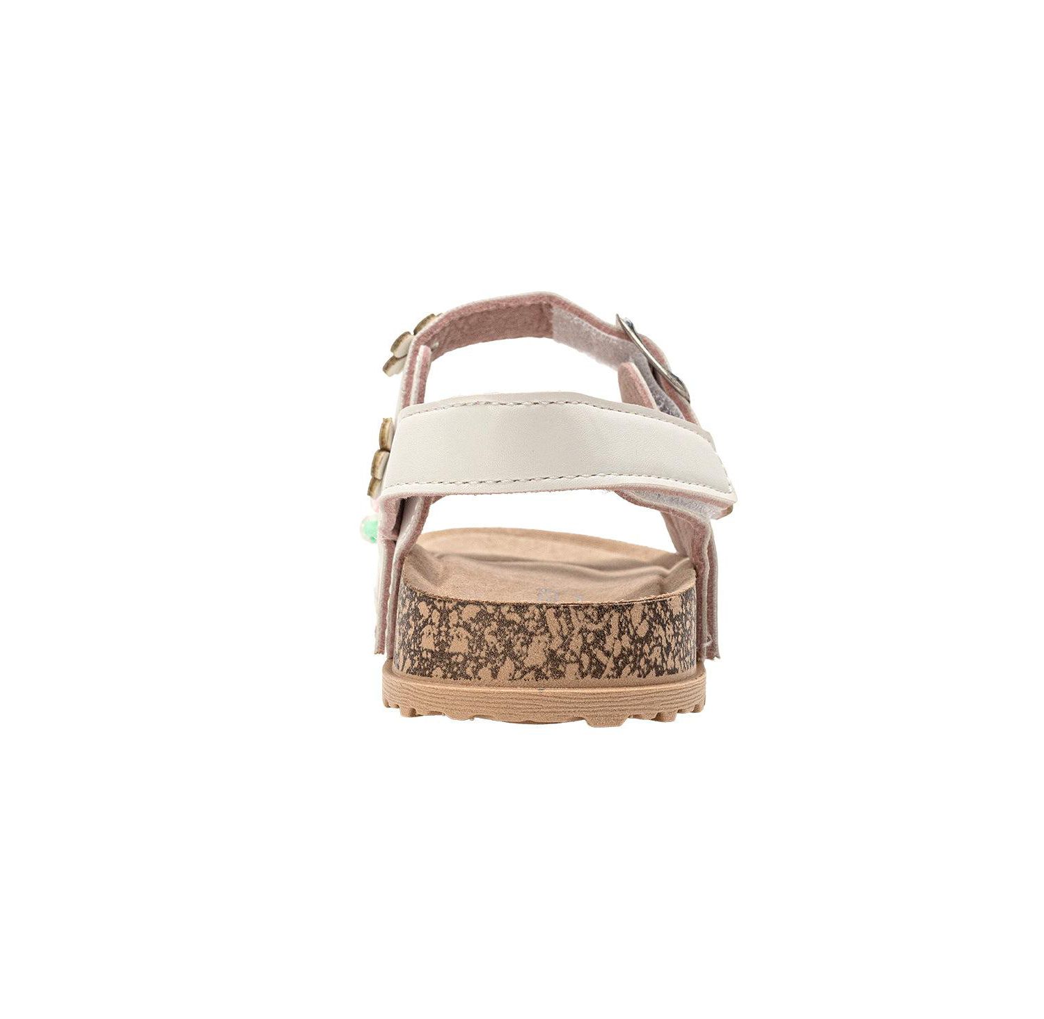Little Girls Footbed Sandals - Comfortable Design & Beaded Ankle Strap