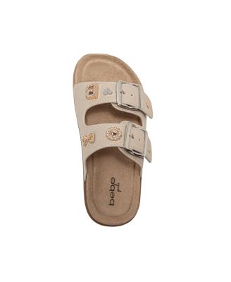 Little Girls Footbed Sandals - Lightweight with Secure Buckles and Multi-Charm Details (Little Girls/kids)