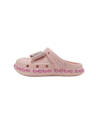 Little Girls EVE Lightweight Clogs - Slip - On with Rhinestone Covered Bow