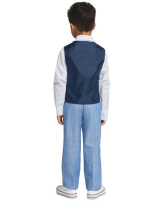 Boys' 2T-7 Long-Sleeve Shirt, Vest, Pants & Bowtie, 4-Piece Set