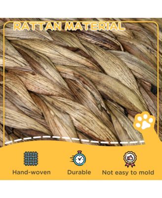 20" Handwoven Elevated Cat Bed Basket Bed Kitty House,