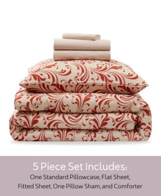 Luxury Soft Biomorphic Design 5-Pc. Comforter Set, Twin XL