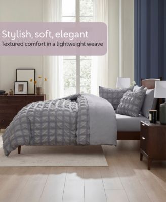 Luxury Soft Seersucker Design 7-Pc. Comforter Set, Queen