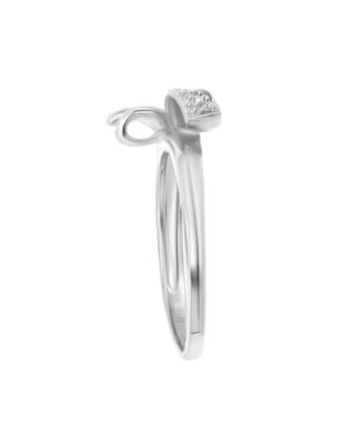 Cubic Zirconia Pave Bow Ring 