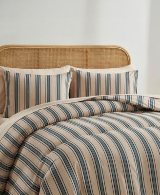 Luxury Soft Modern Striped Design 7-Pc. Comforter Set, King