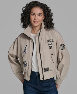 Women's Logo Patched Bomber Jacket