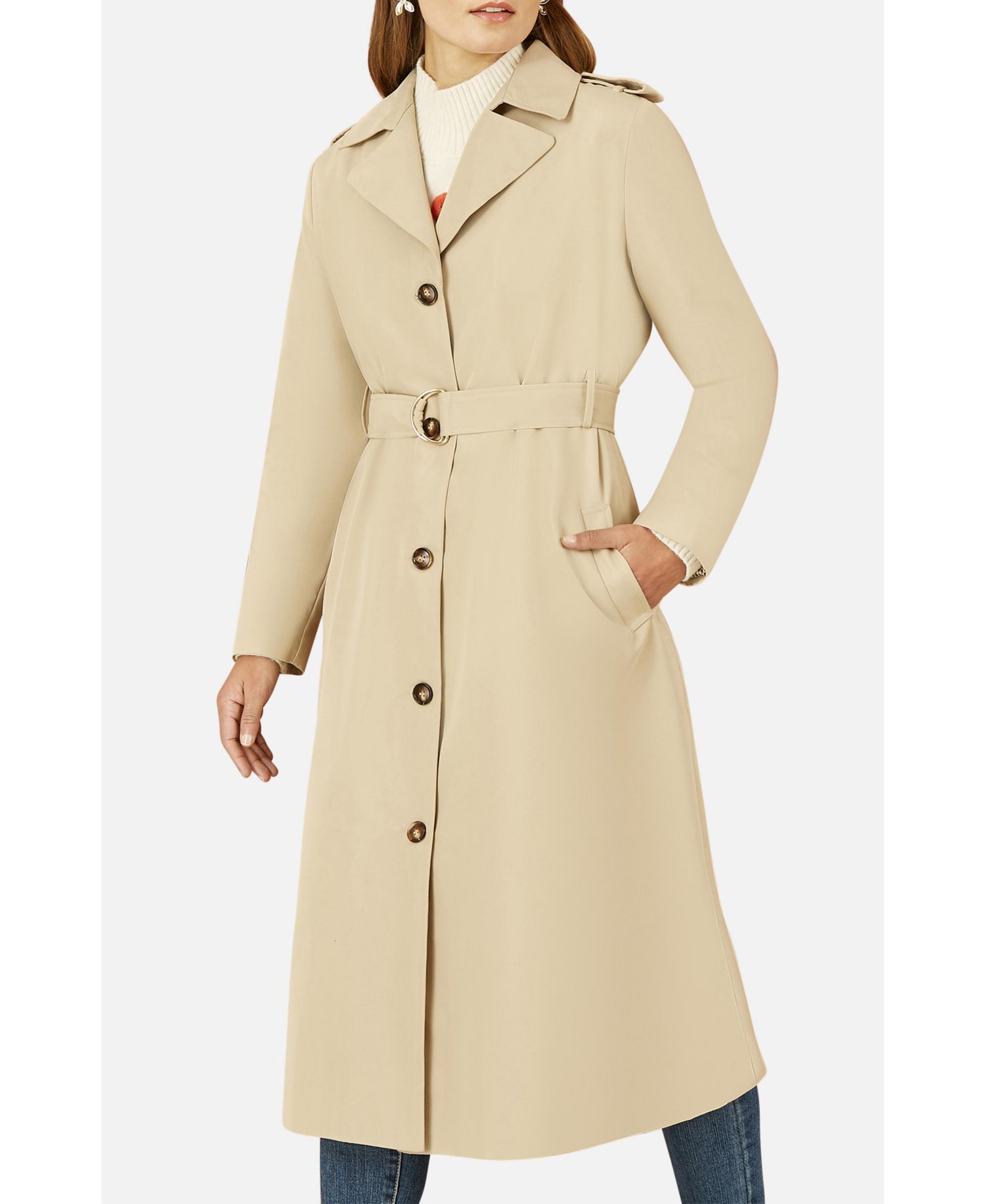 Women's Belted Trench Coat