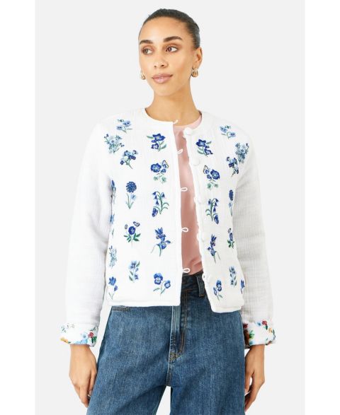 Женские куртки Yumi Floral Embroidery Cotton Jacket