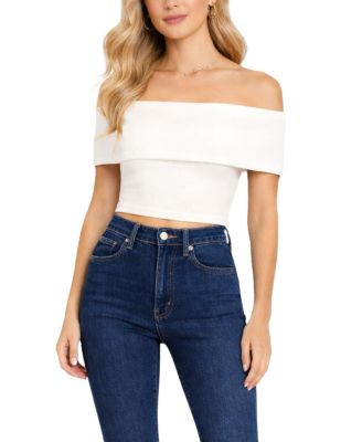 Women's Foldover Zip-Front Bandeau Top