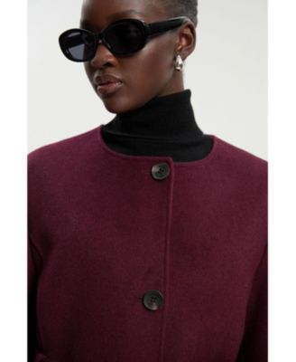 Women's Wool Single Breasted Belted Maxi Coat