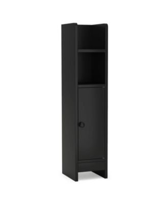 Bathroom Storage Cabinet with Adjustable Shelf 1 Door & 2 Open Shelves Living Room