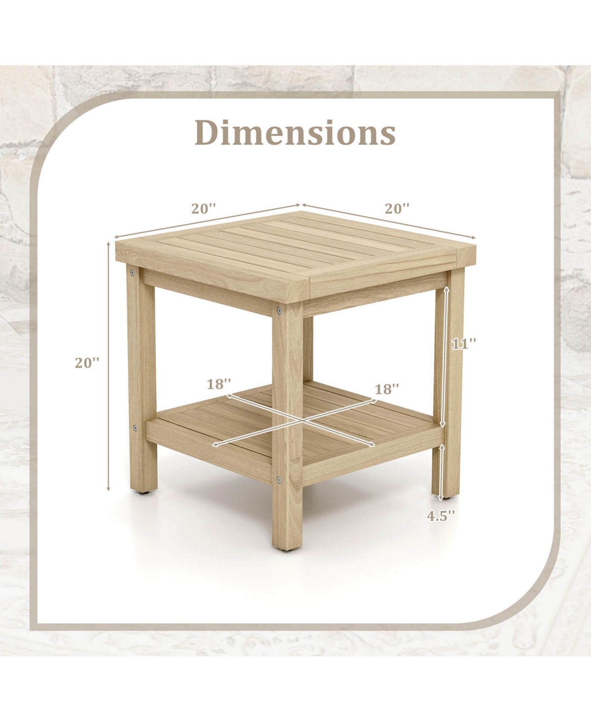 2-Tier Outdoor Side Table