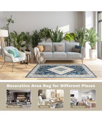 Area Rugs 5'4'' x 7'7'' Faux Wool Fabric Doormat Home Carpet Living Room Bedroom