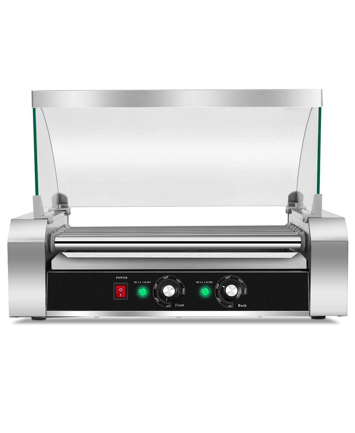 18 Hot Dog Hotdog 7 Roller Grill Cooker Machine w/ Cover