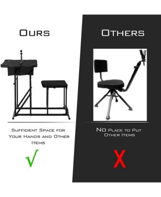 Foldable Shooting Table w/ Height Adjustable Hunting Gun Rest for Outdoor Range