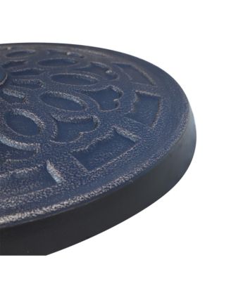 17" Round Decorative Resin Rose Umbrella Pole Holder w/ Finish