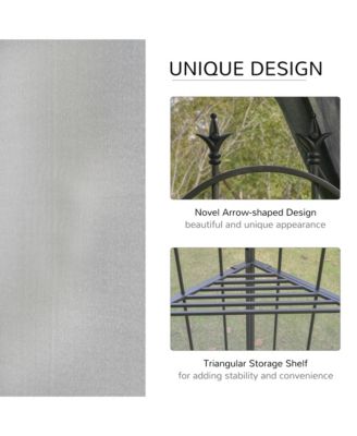 Decorative Outdoor Gazebo with Corner Shelves