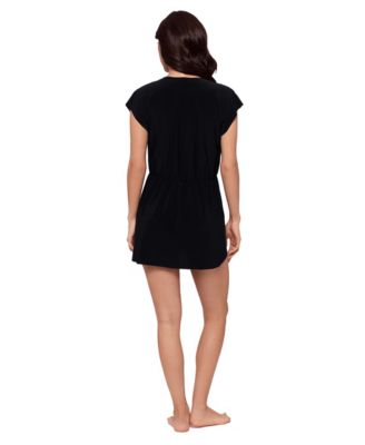 Women's Lace-Up Cover-Up Swim Dress