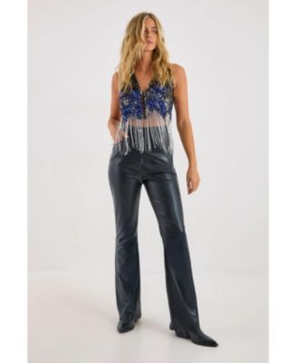 Women's Embellished Tassel Vest