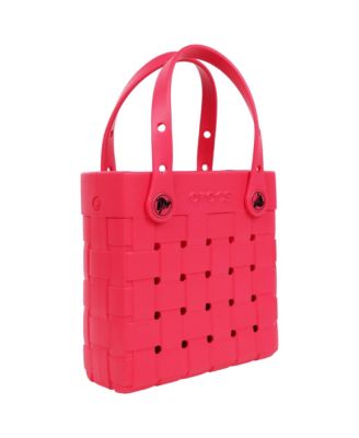 Small Woven Style Crocssbody Tote with Top Handles and removeable Crocssbody strap