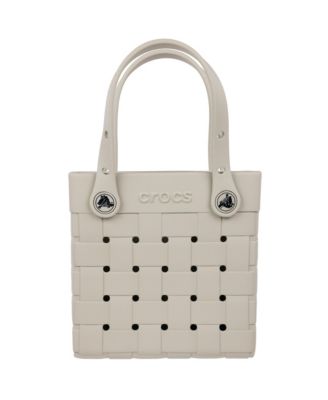 Small Woven Style Crocssbody Tote with Top Handles and removeable Crocssbody strap