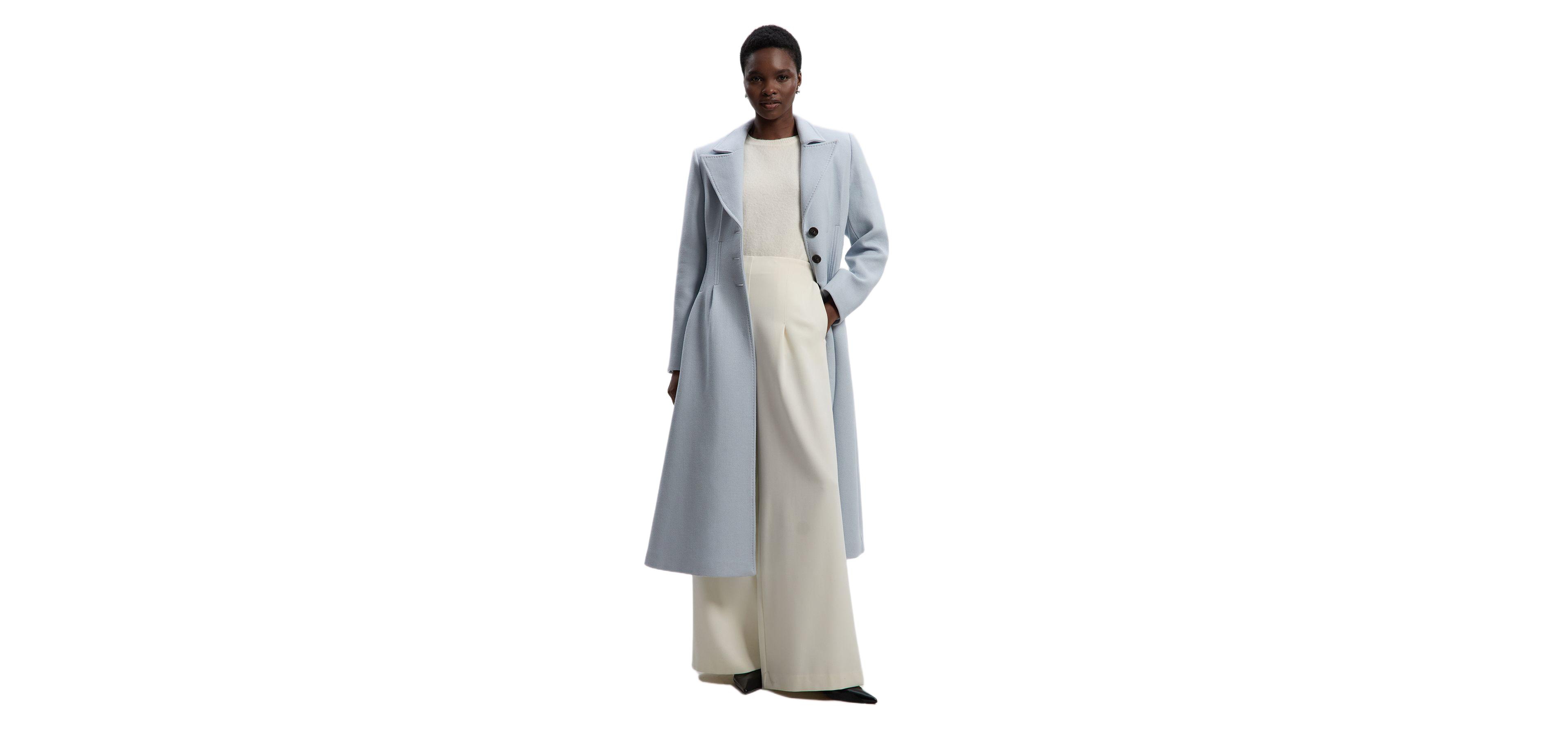 Karen Millen Women's Corset Detail Full Skirted Maxi Coat
