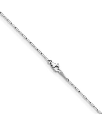 Solid 950 Platinum 1.4mm Thin Paperclip Chain Necklace - 16-24 Inch