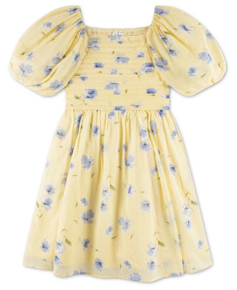 Детские abercrombie kids Girls' Square Neck Puff-Sleeve Dress
