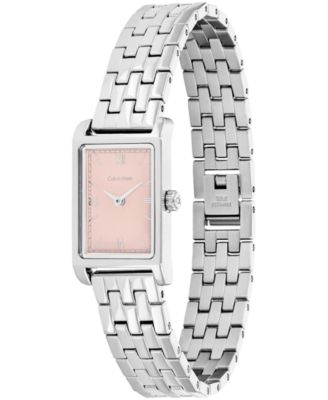 Women's CK Light Silver Tone Stainless Steel Bracelet Watch, 16mm
