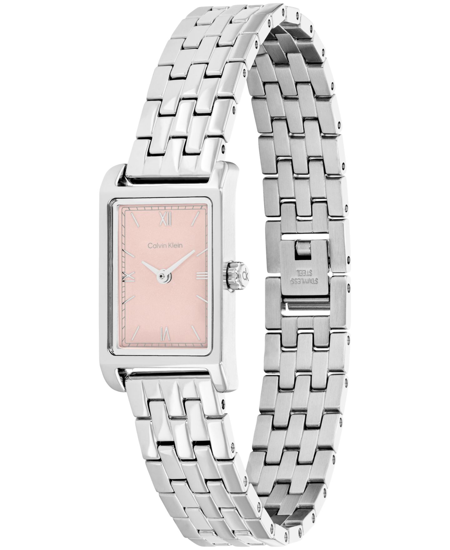 Женские часы Calvin Klein CK Light Silver Tone Stainless Steel Bracelet Watch, 16mm — фото 2