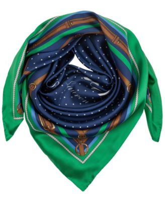 Dotted Equestrian Square Scarf