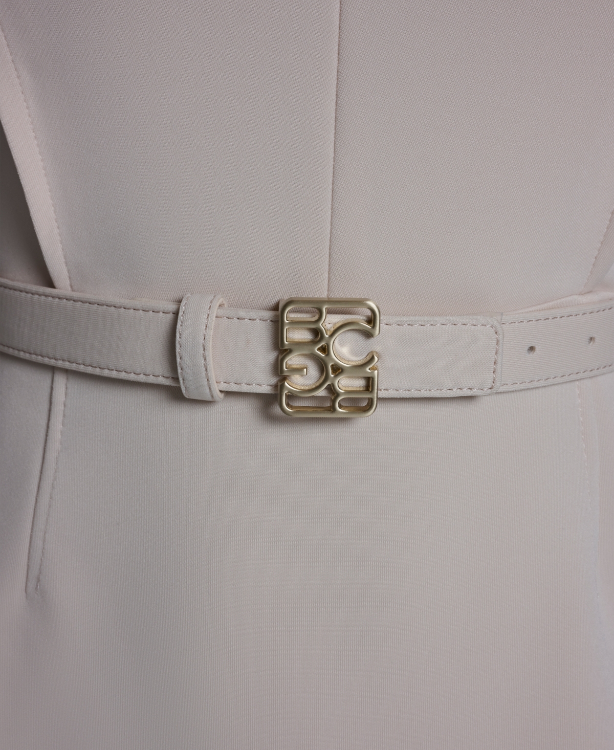 Bcbg Women's Sleeveless Jacquard Belted Mini Dress