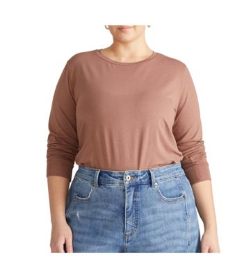 Women's Plus Size Long Sleeve Tee