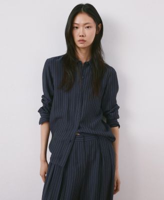 Women's Pinstripe Wide Leg Pants