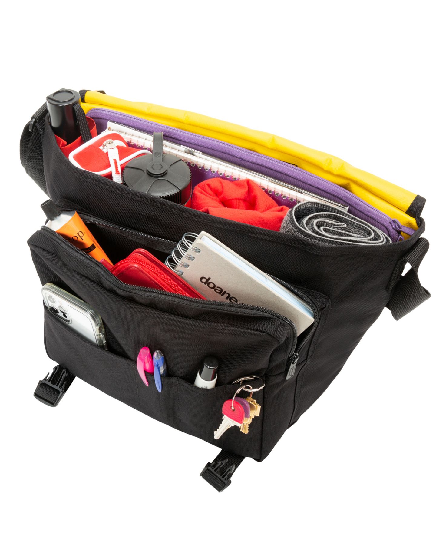 Женская сумка Manhattan Portage Medium Dana's Messenger, цвет: Чёрный / Серый — фото 6