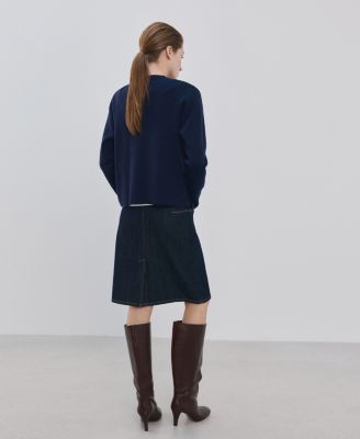 Women's Round-Neck Knitted Sweater