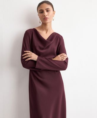 Women's Draped Neck Dress