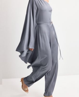 Women's Asymmetrical Flared-Sleeve Jumpsuit
