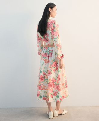 Women's Flowers Midi Skirt