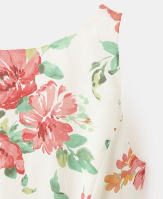 Women's Floral-Print Flared Dress
