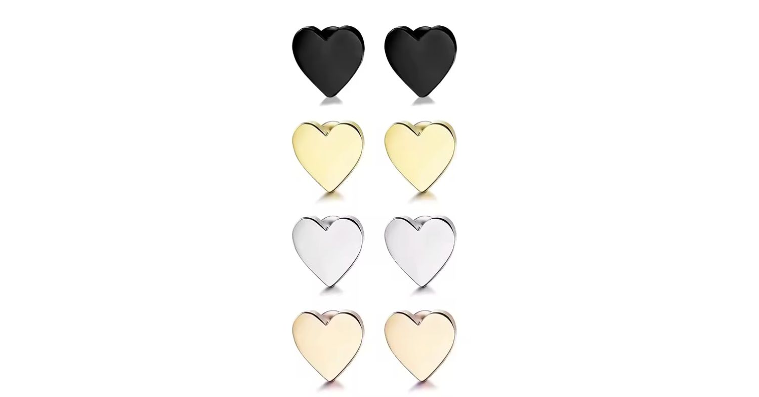 Heart Stud Earrings