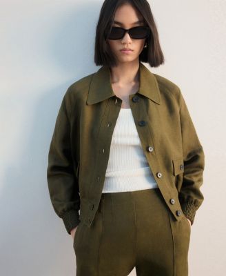 Women's High-Waist Linen Shorts