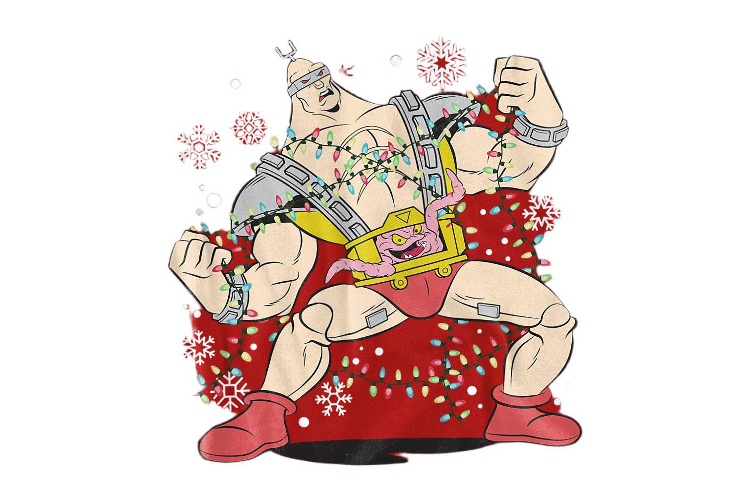 Men's Robot Krang Christmas Lights T-Shirt
