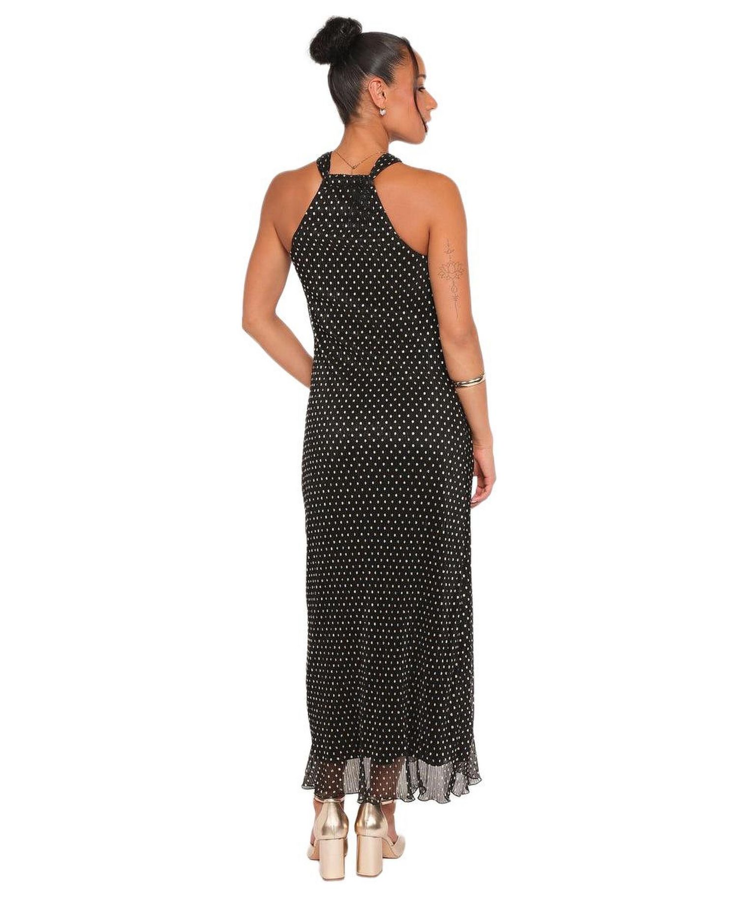 Women's Melody Plisse Halter Maxi Dress