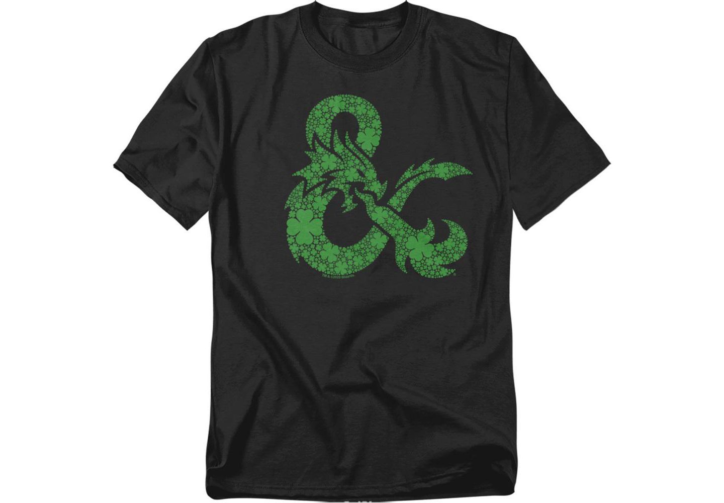 Мужская футболка D&D Dungeons And Dragons St. Patrick's Day Shamrock Logo, цвет: Чёрный — фото 1