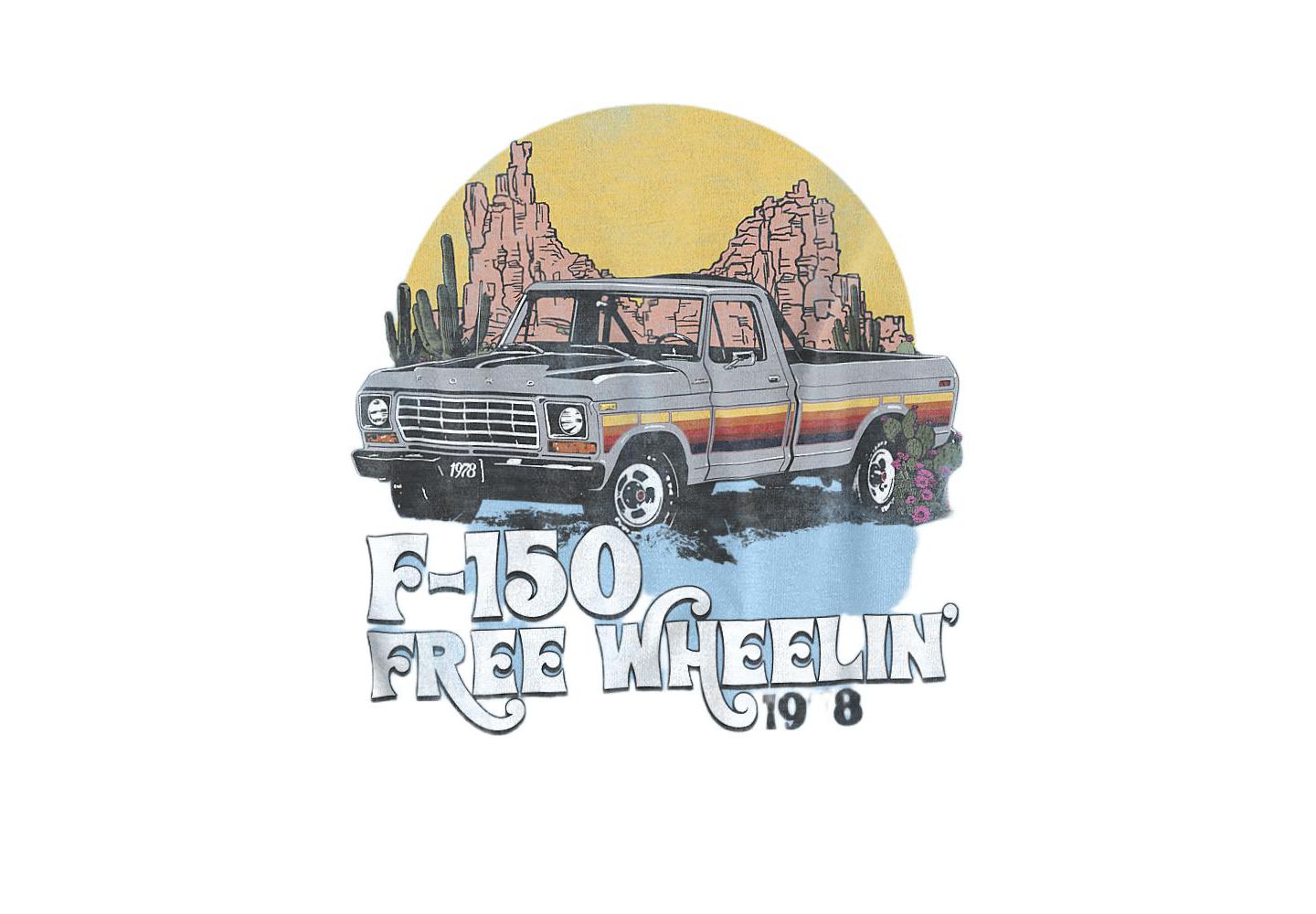 Мужская футболка Mustang Ford Trucks F150 Desert Ride, цвет: Светлый синий — фото 3