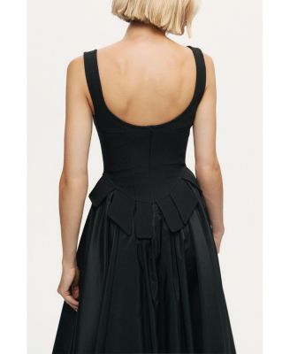 Women's Laced Corset Maxi Dress