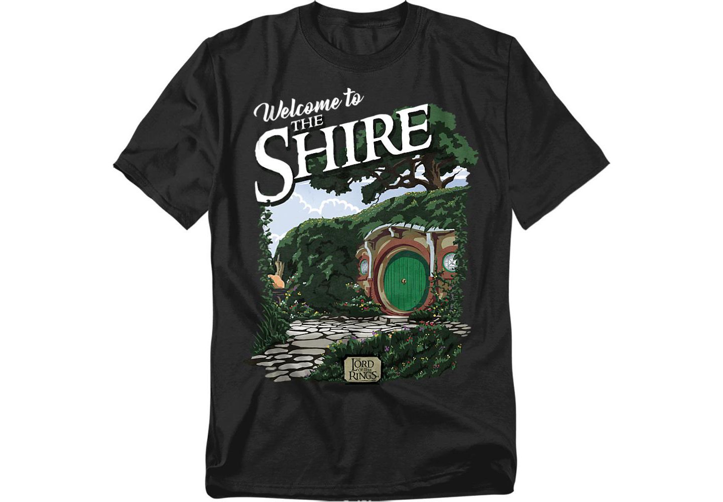 Мужская футболка Lord Of The Rings Welcome To The Shire, цвет: Чёрный — фото 1